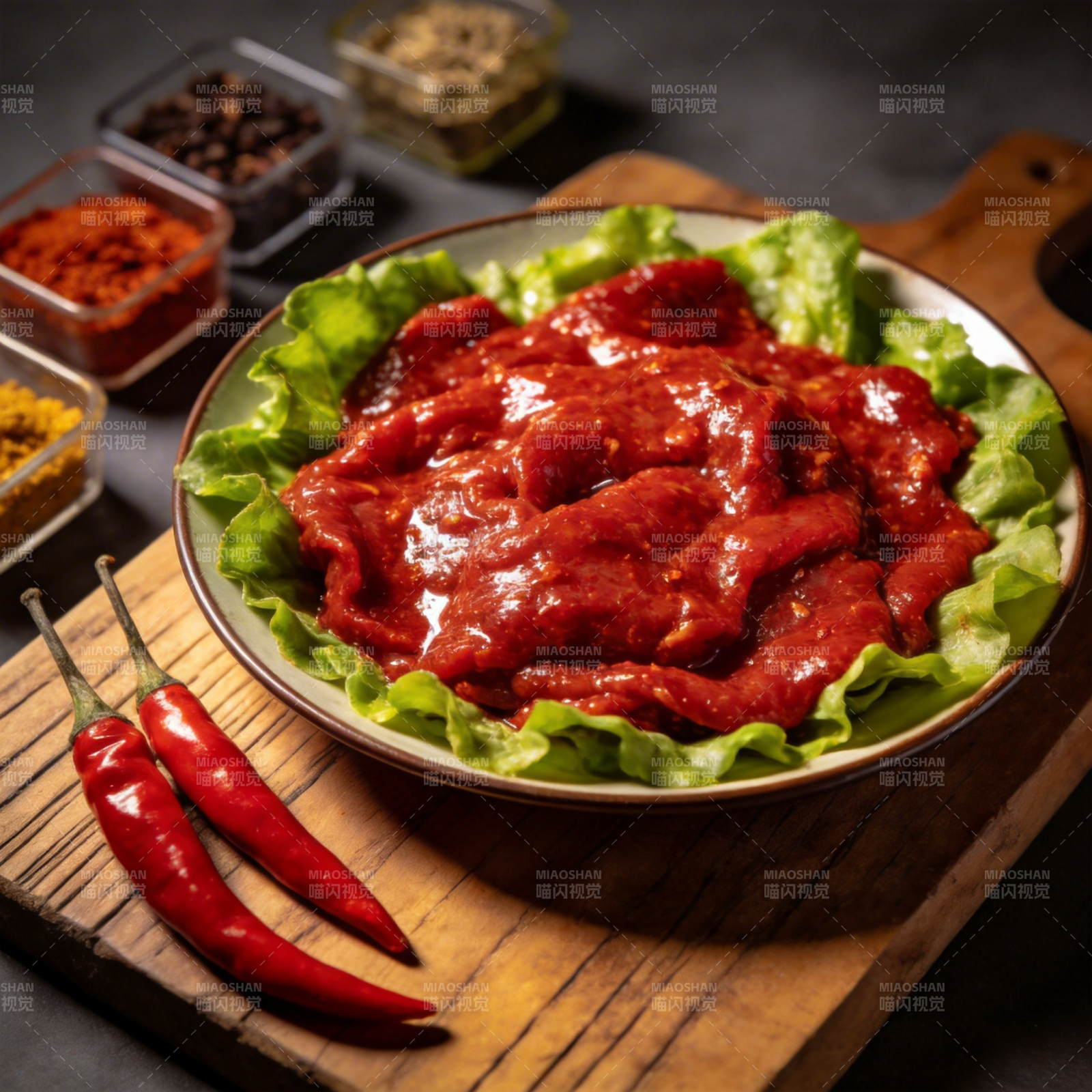 辣味肉片配菜图片