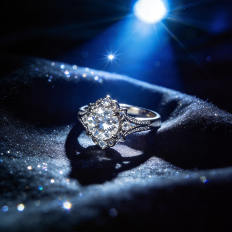 璀璨钻戒闪耀光芒图片