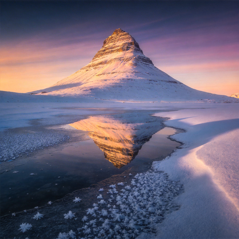 雪山倒影 静谧之美图片