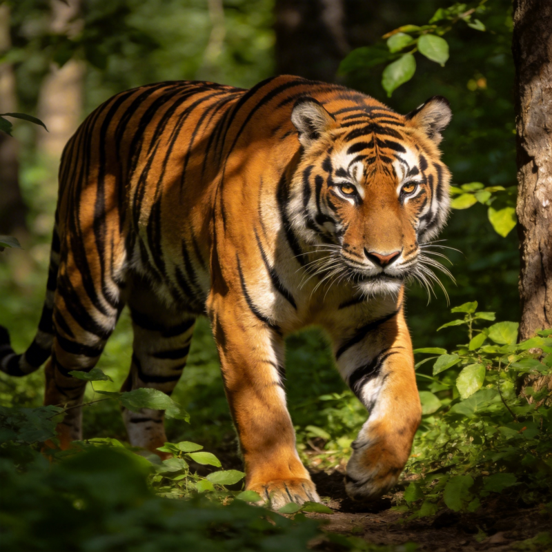 森林中的老虎图片