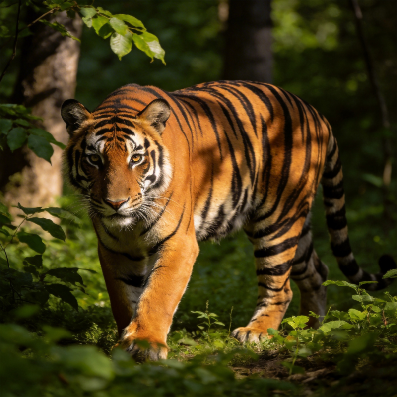 森林中的老虎图片