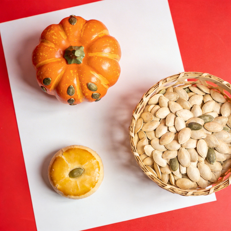 南瓜与瓜子静物图图片