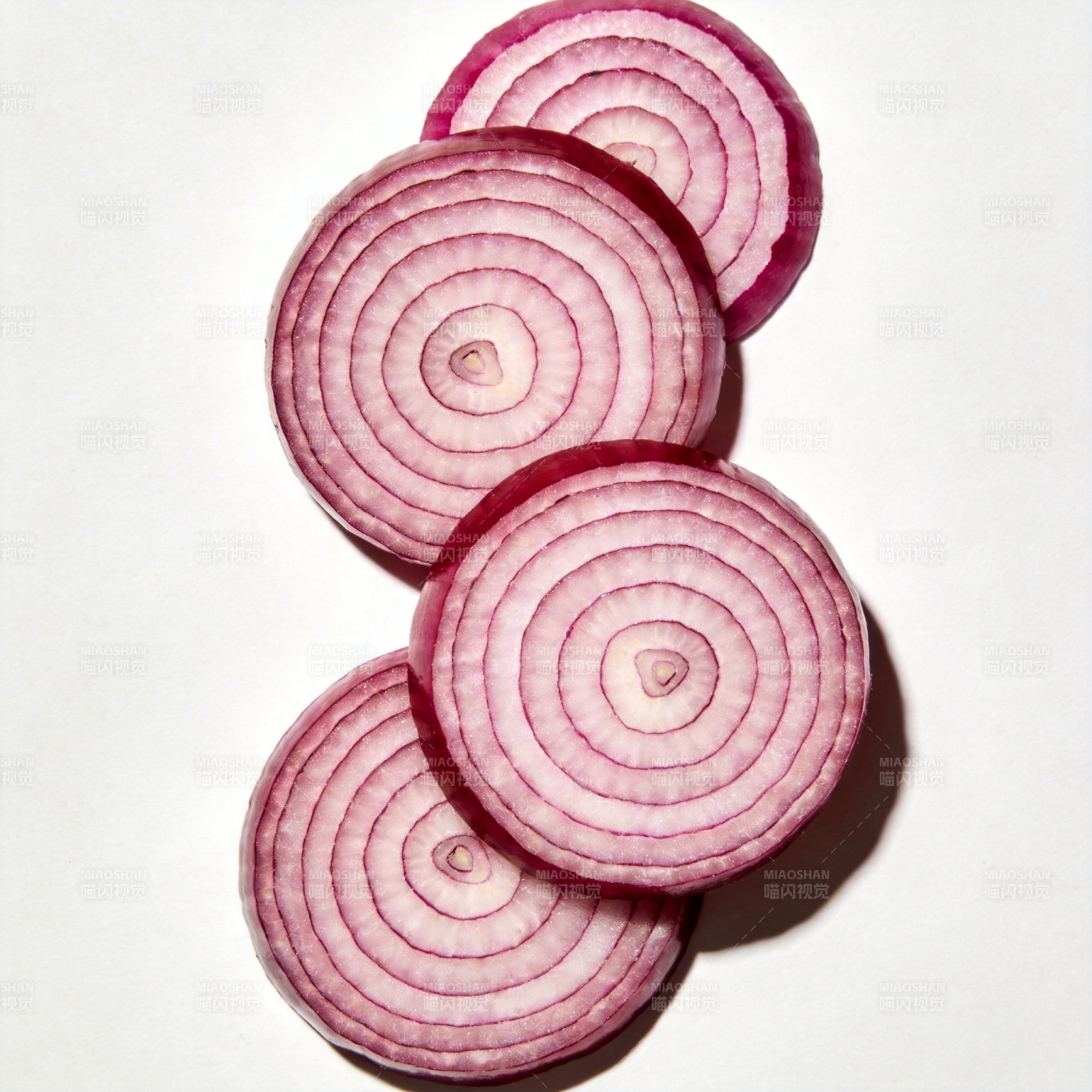红洋葱切片图片