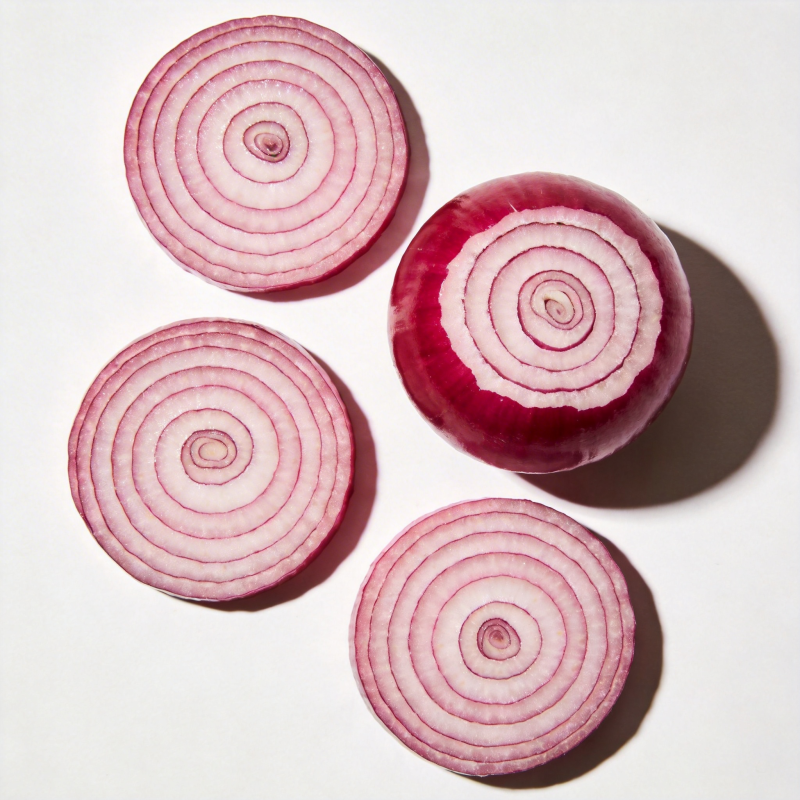 红洋葱切片艺术图片