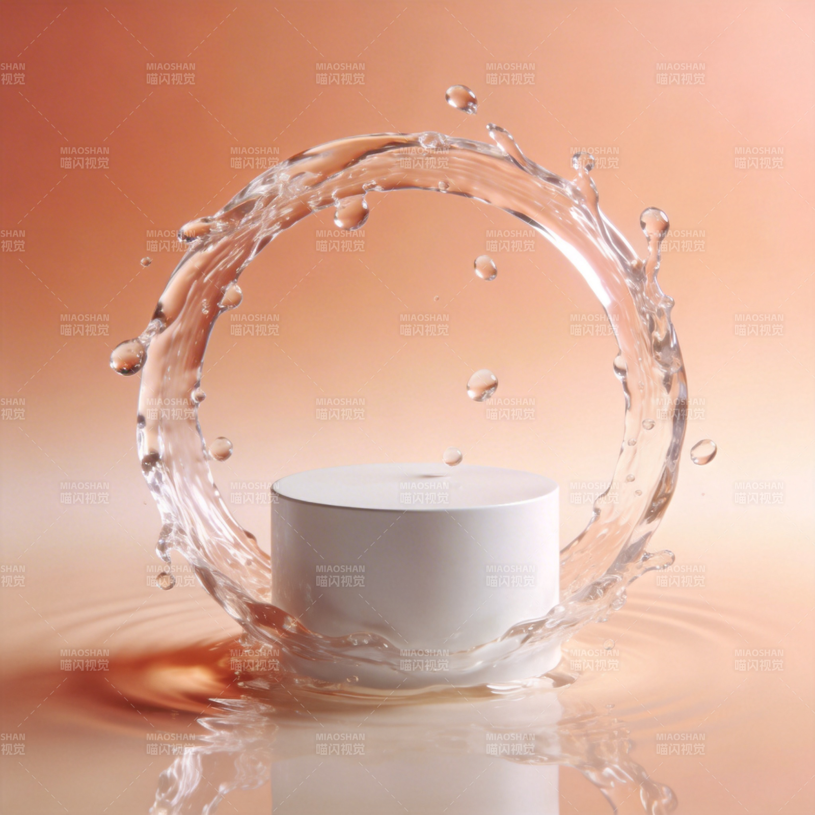 水环环绕烛光图片