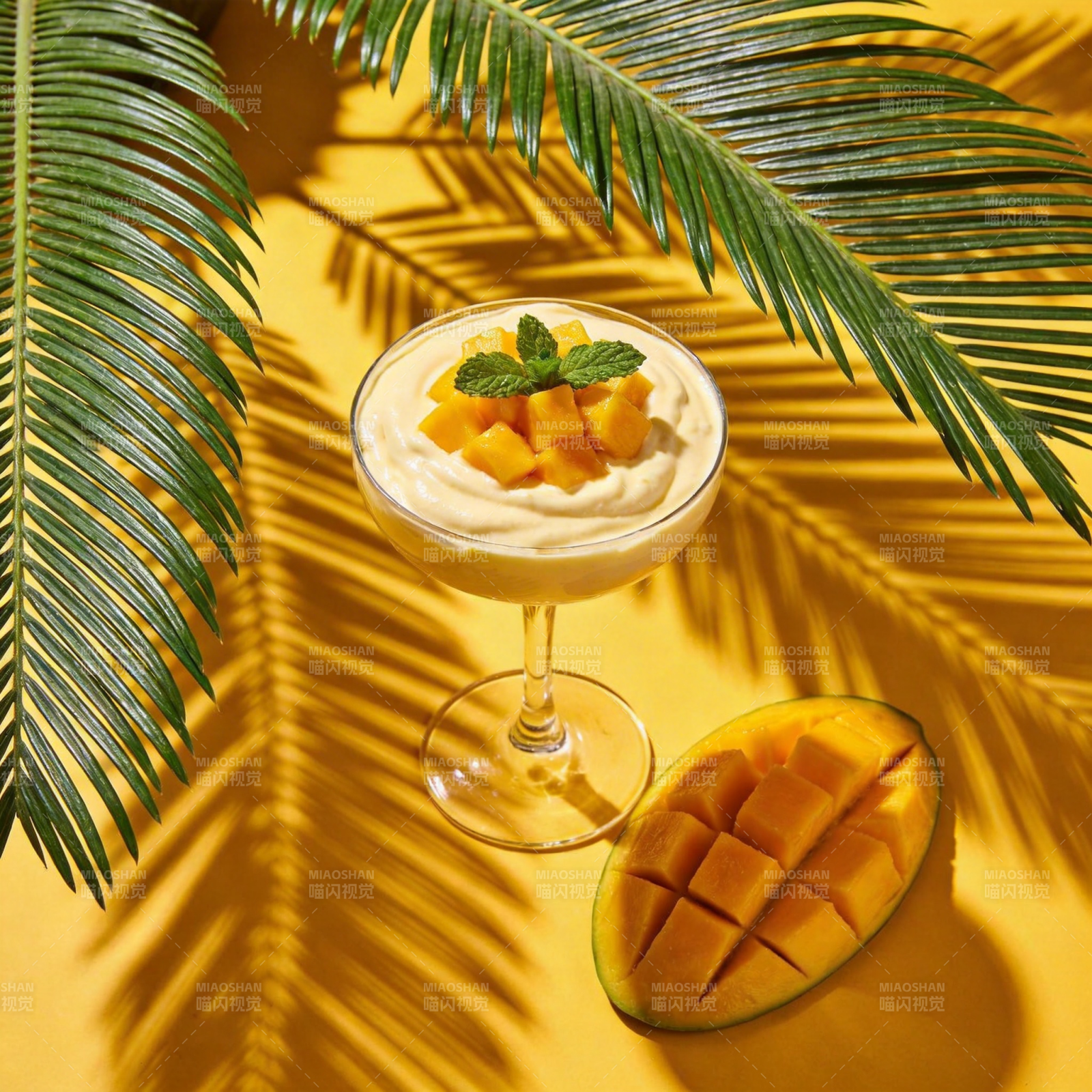 芒果奶昔 热带风情图片
