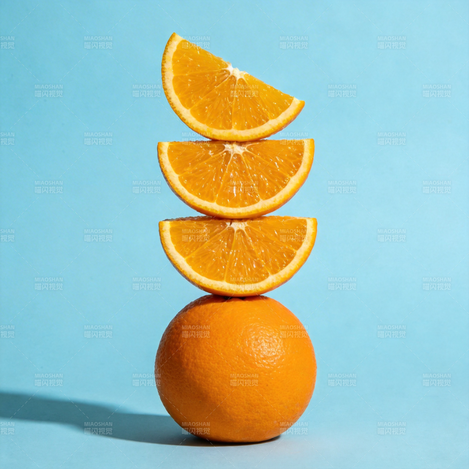 橙子叠塔图片