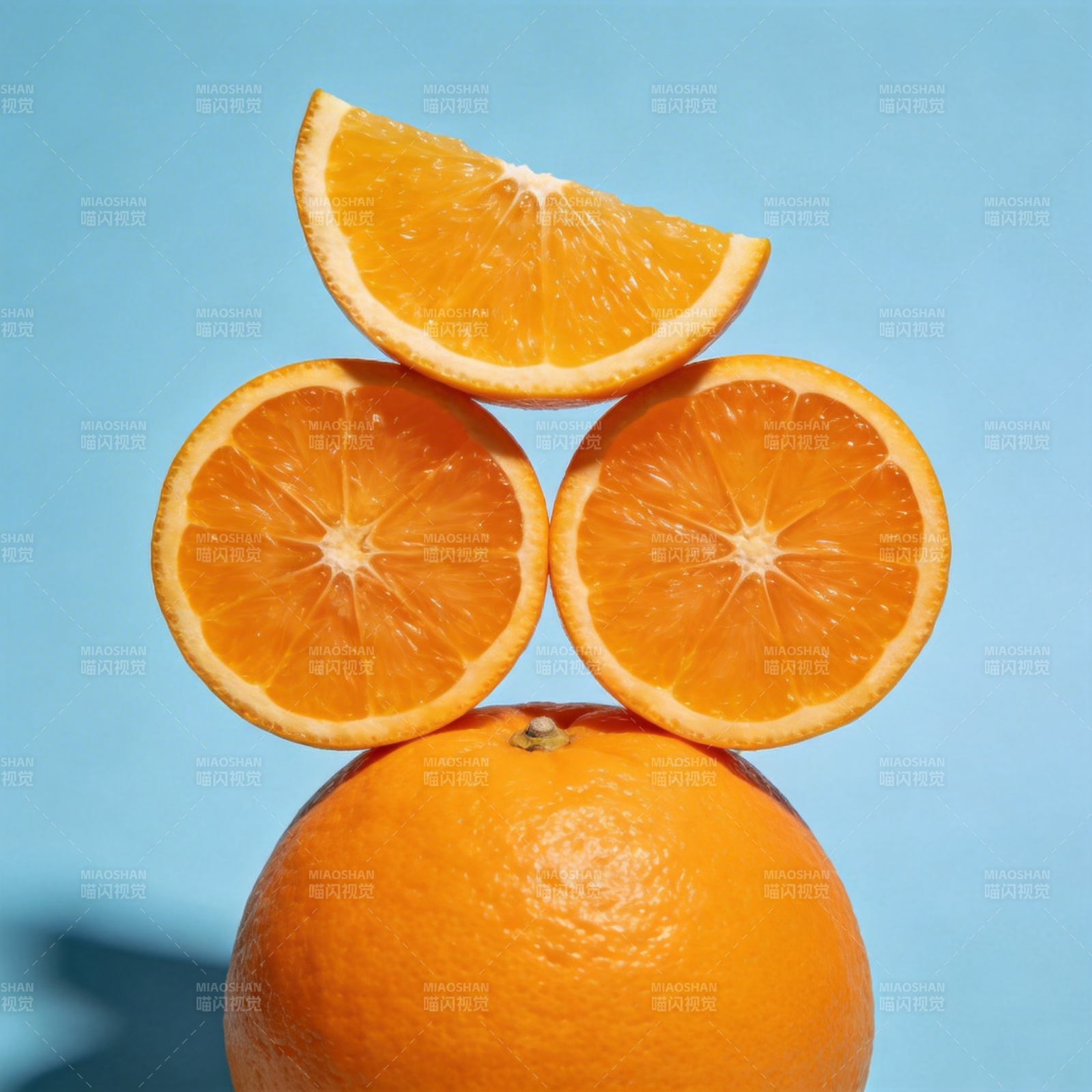 橙子创意堆叠图片