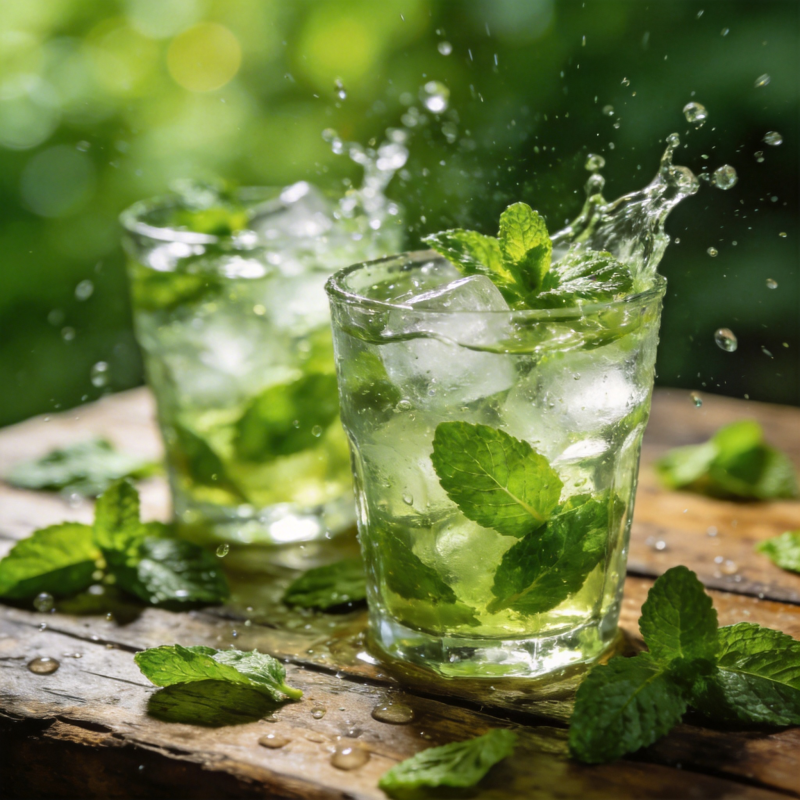 薄荷冰饮清凉一夏图片