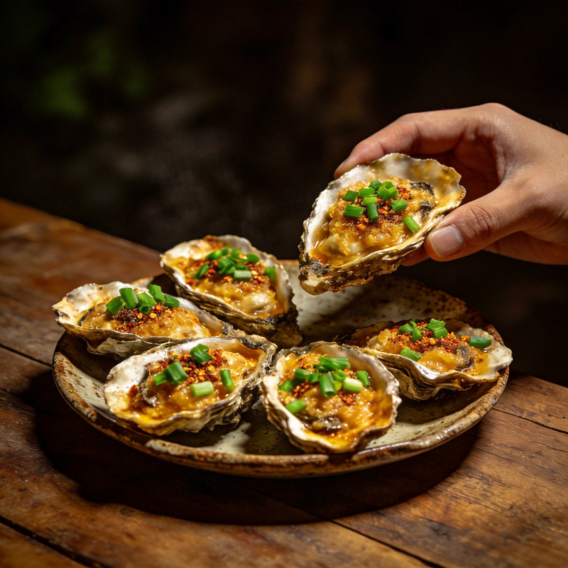 烤生蚝 鲜香四溢图片