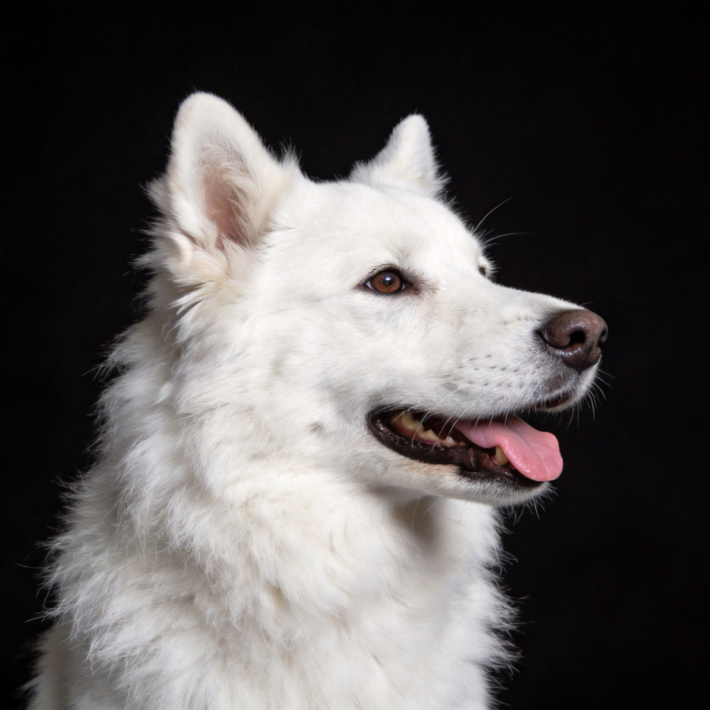 白狼犬侧影图片