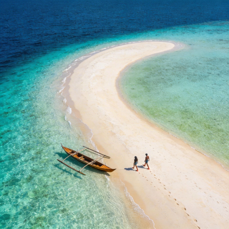 碧海白沙情侣行图片