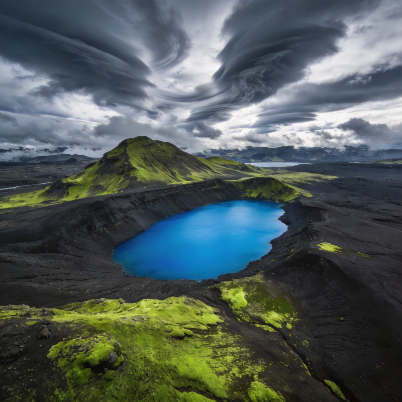 碧湖映苍穹图片