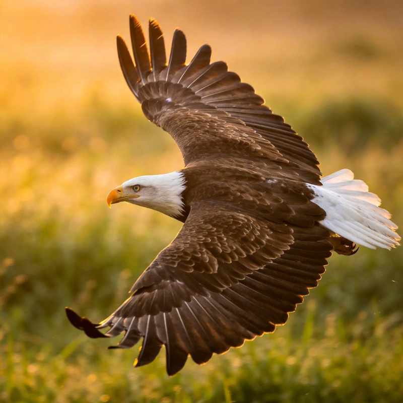 雄鹰展翅翱翔图片