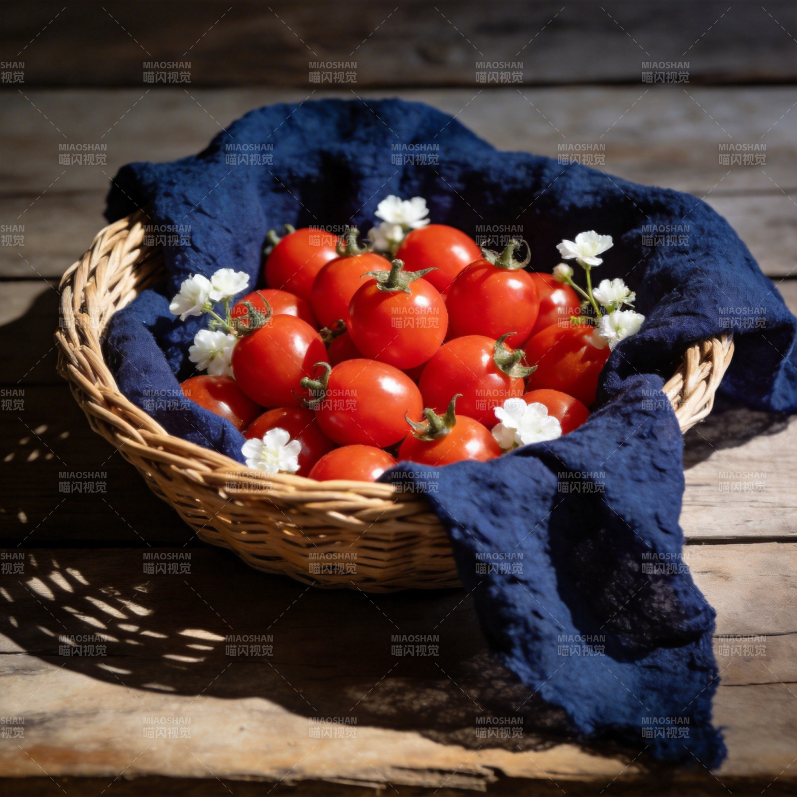 篮中樱桃番茄图片