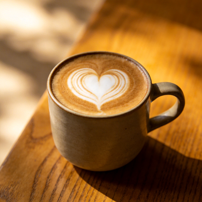 心形拉花咖啡图片