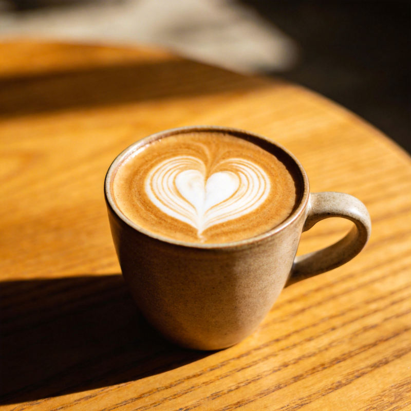 心形拉花咖啡图片