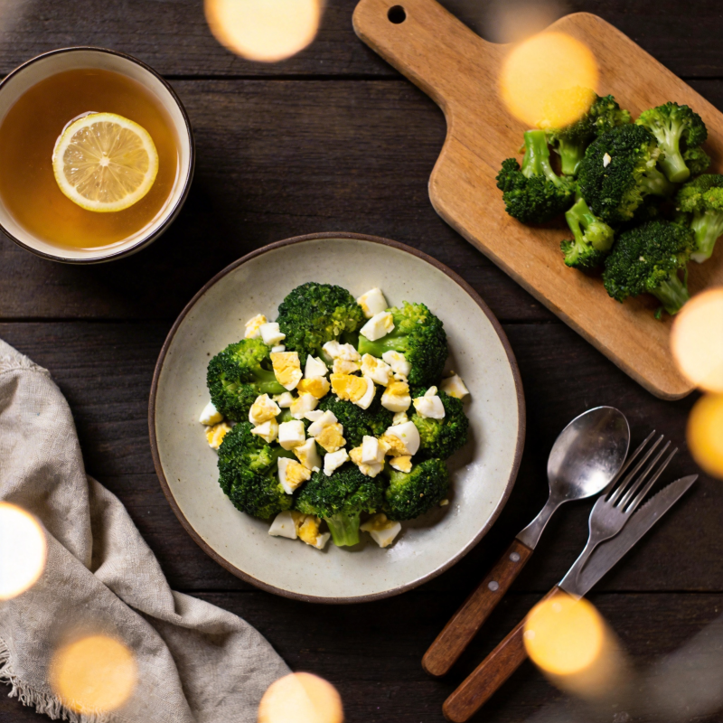 西兰花鸡蛋沙拉图片