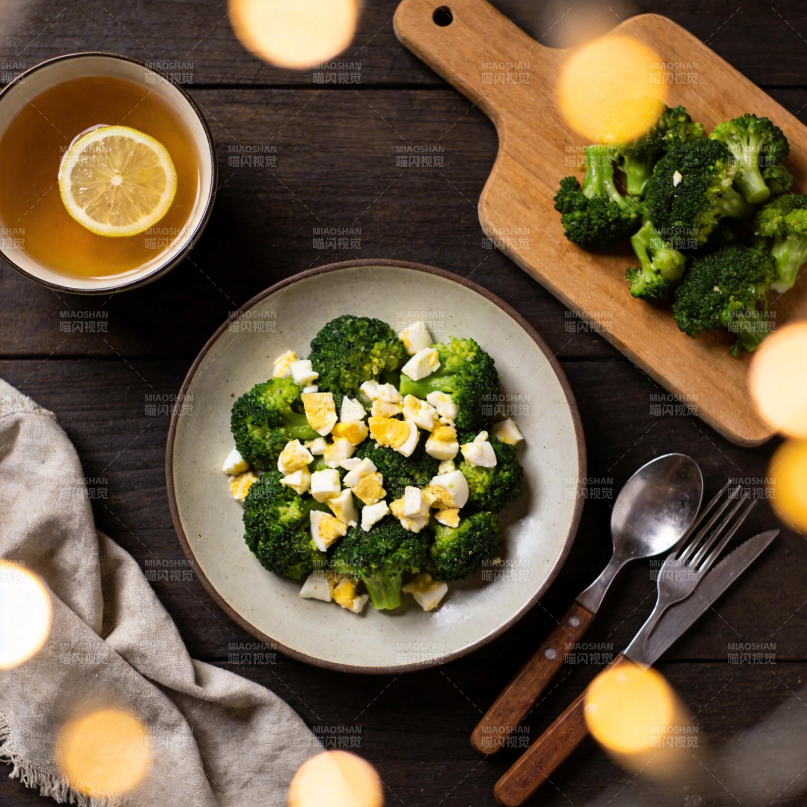 西兰花鸡蛋沙拉图片