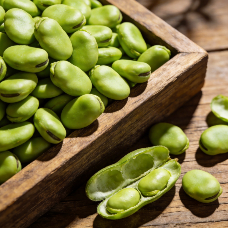 新鲜蚕豆特写图片