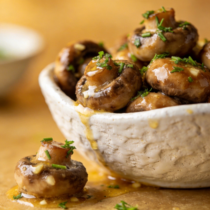 香煎口蘑配香草图片