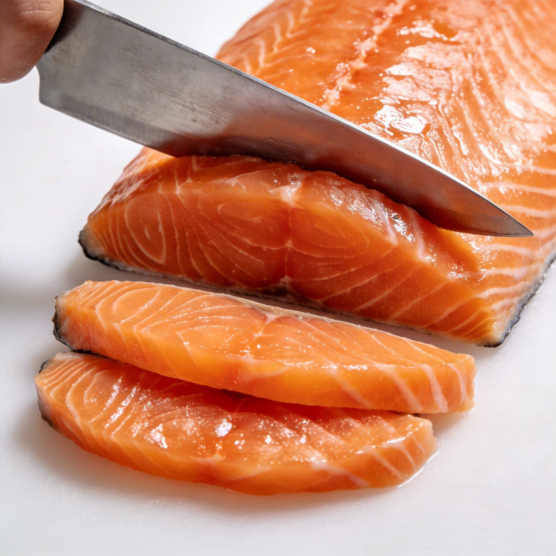 切三文鱼片图片
