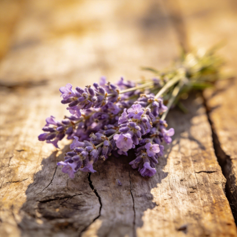 薰衣草静置木纹图片
