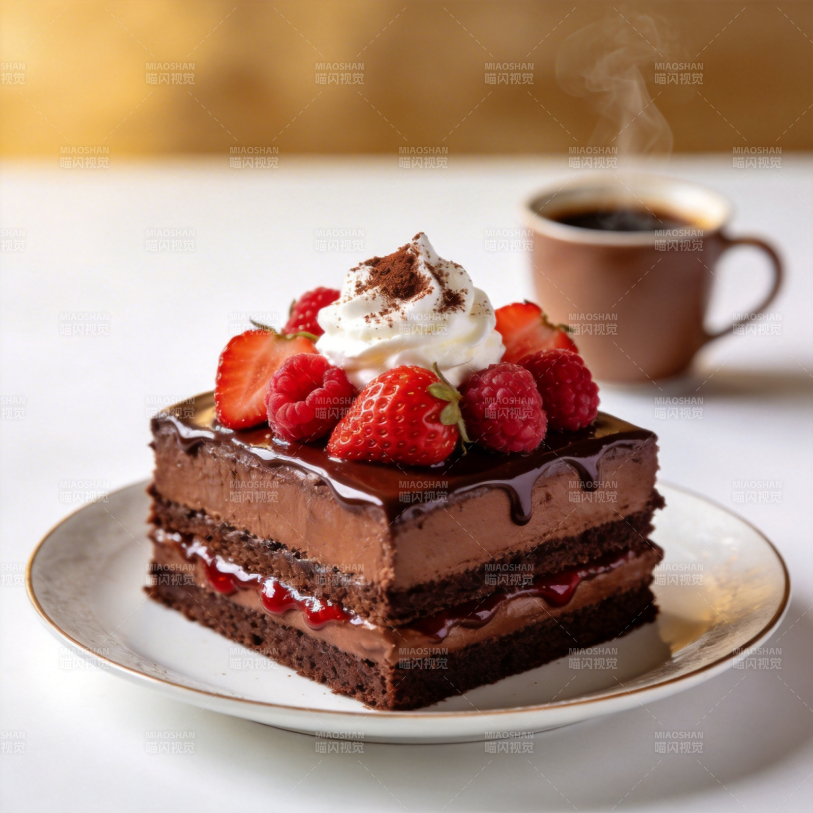 巧克力草莓蛋糕图片