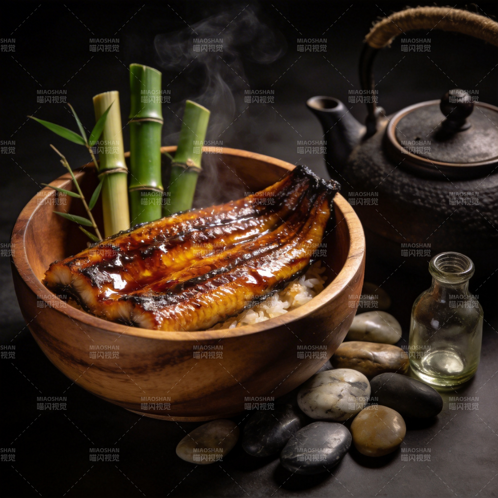 鳗鱼饭与茶香图片
