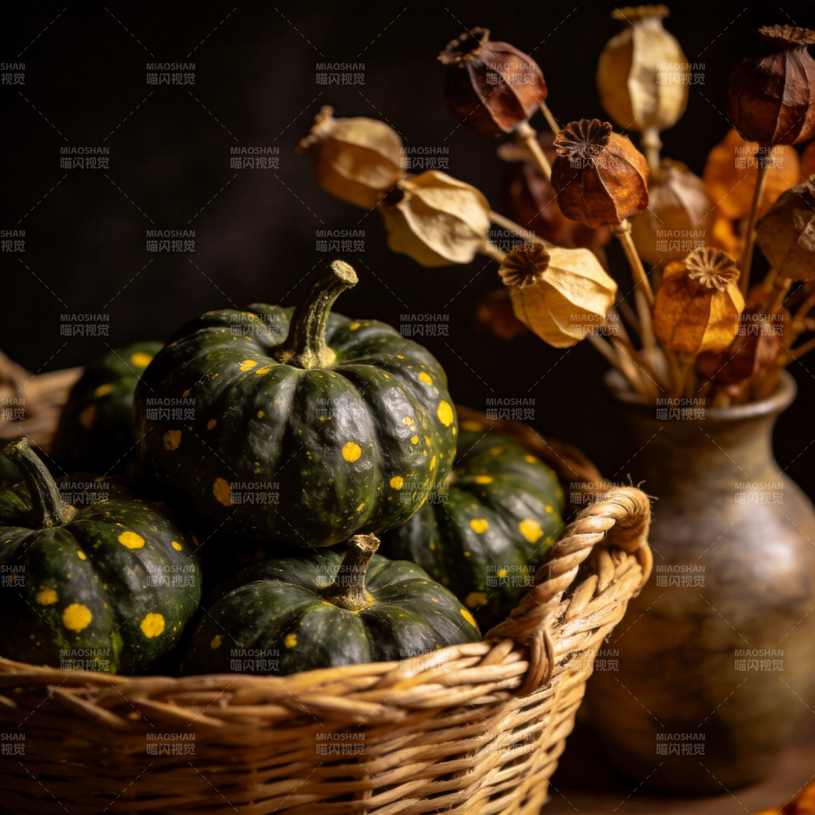 秋实篮中景图片