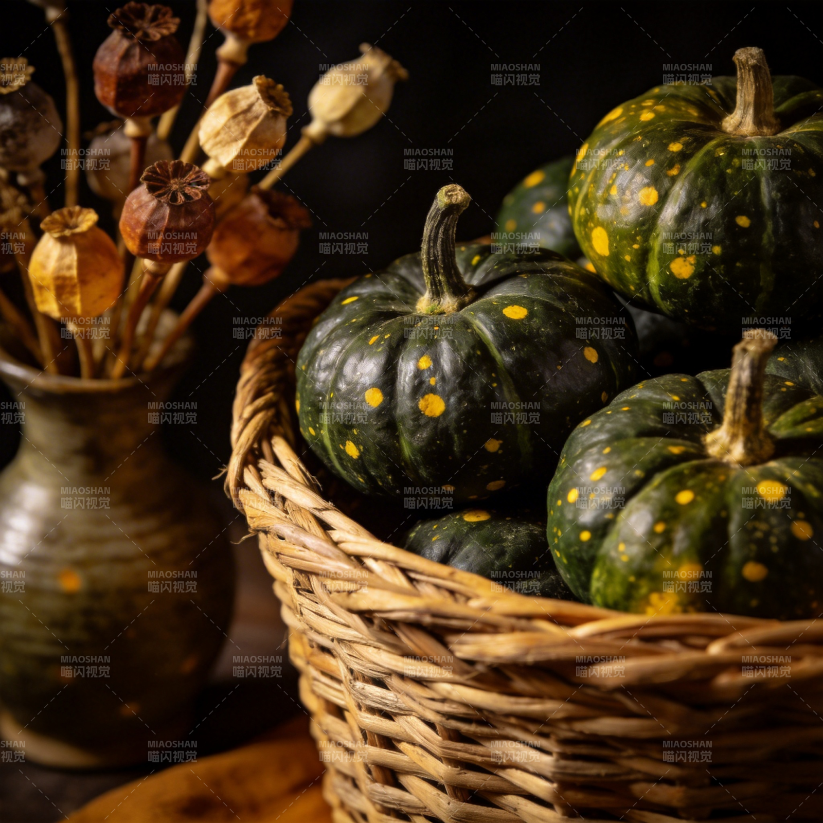 秋实篮中景图片