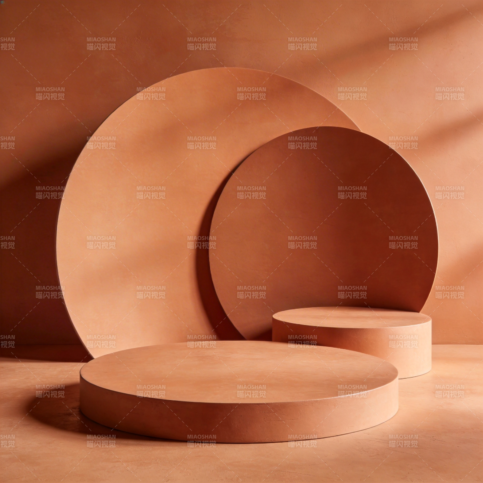 暖色几何舞台图片