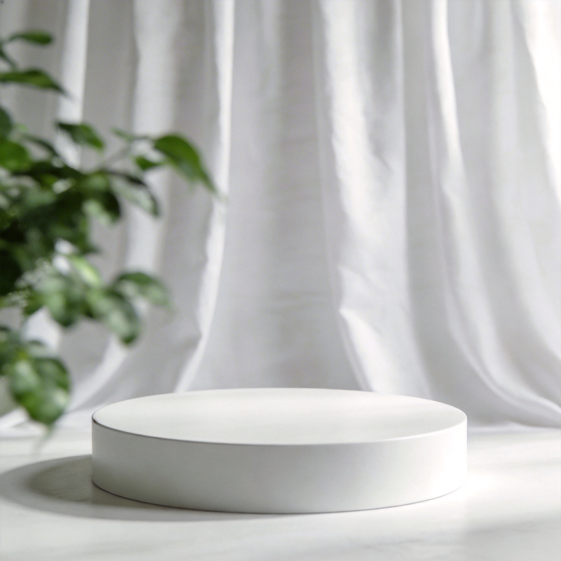 简约白台绿植相伴图片