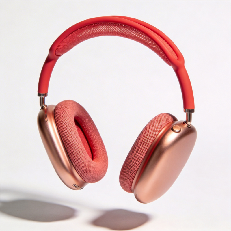 红色无线耳机图片