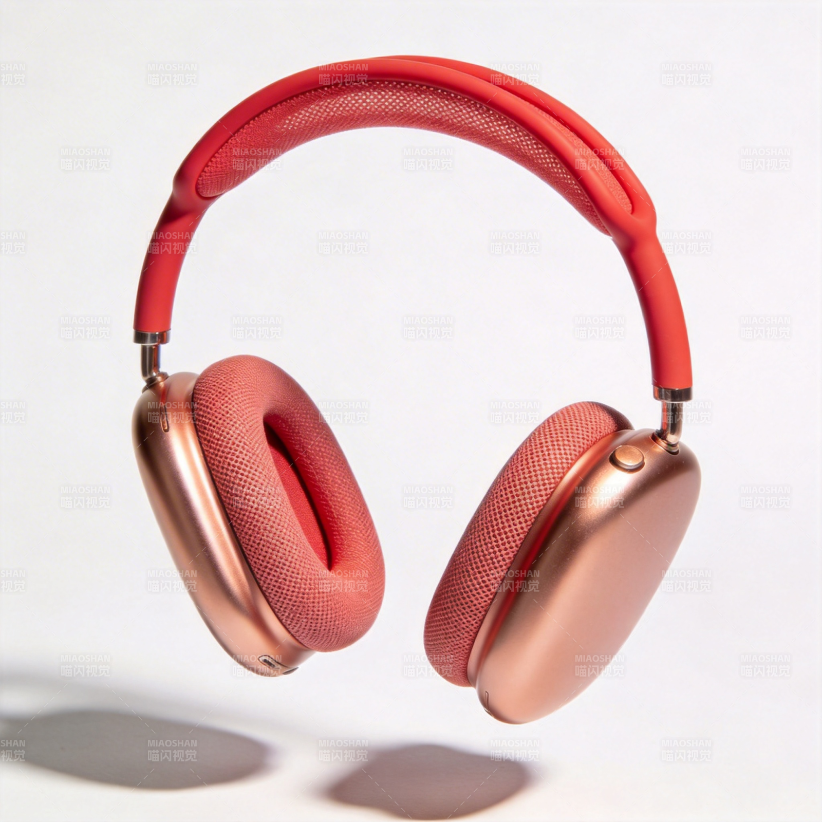 红色无线耳机图片