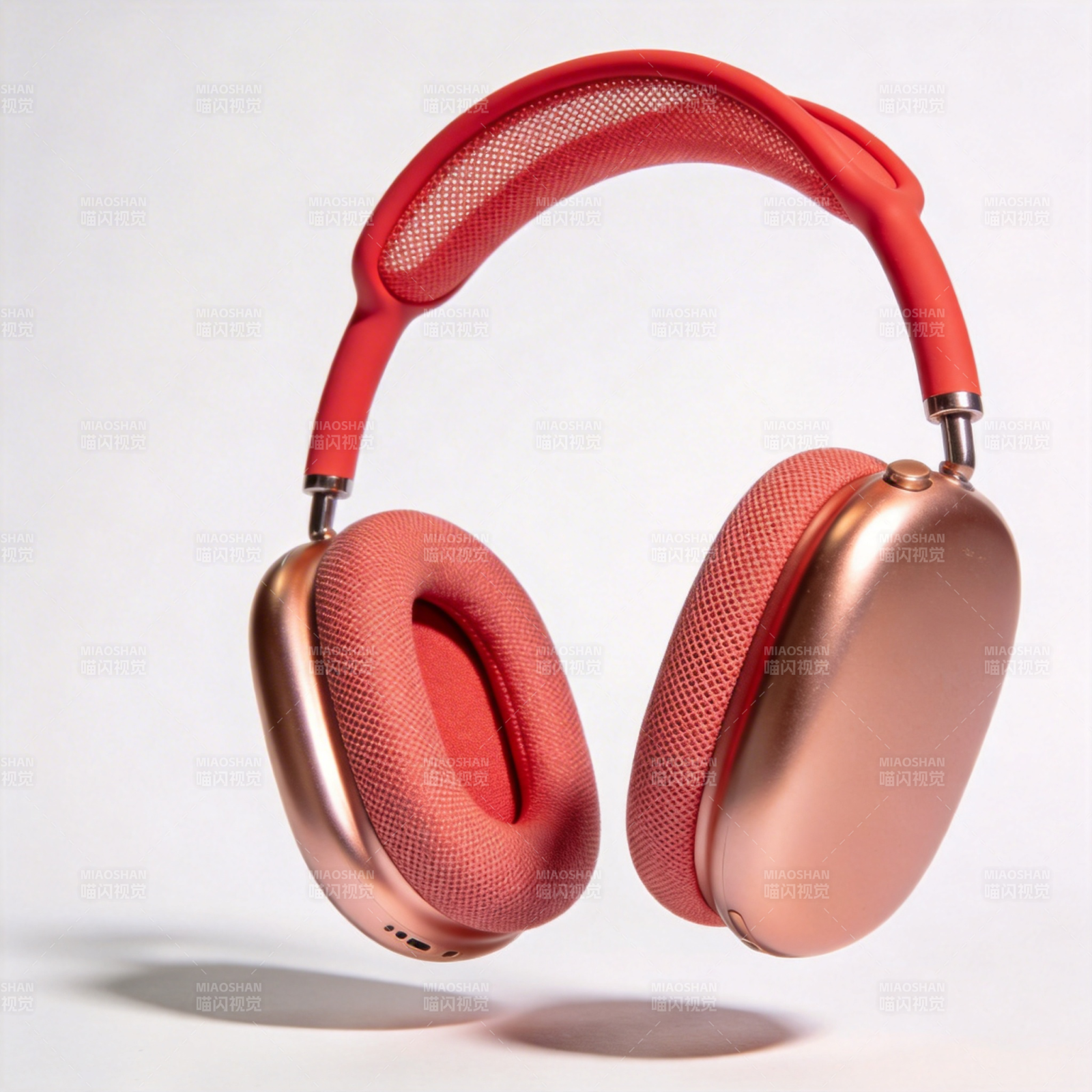 红色时尚耳机图片