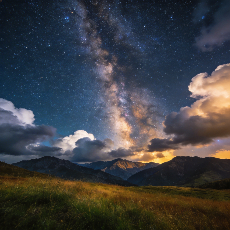 星河映山野图片