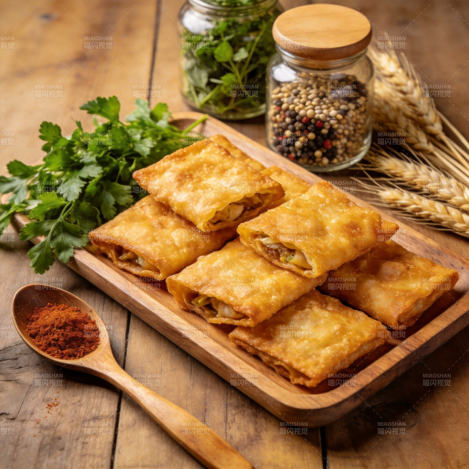 金黄酥脆春卷图片