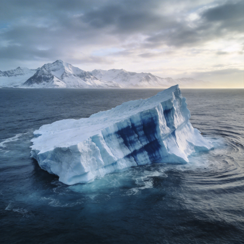 冰山浮海 雪山远眺图片