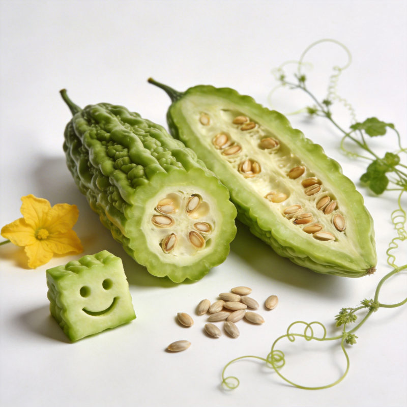 苦瓜创意摆拍图片