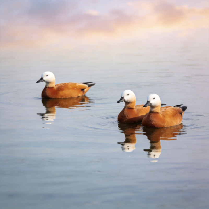 三鸭戏水 静谧湖光图片