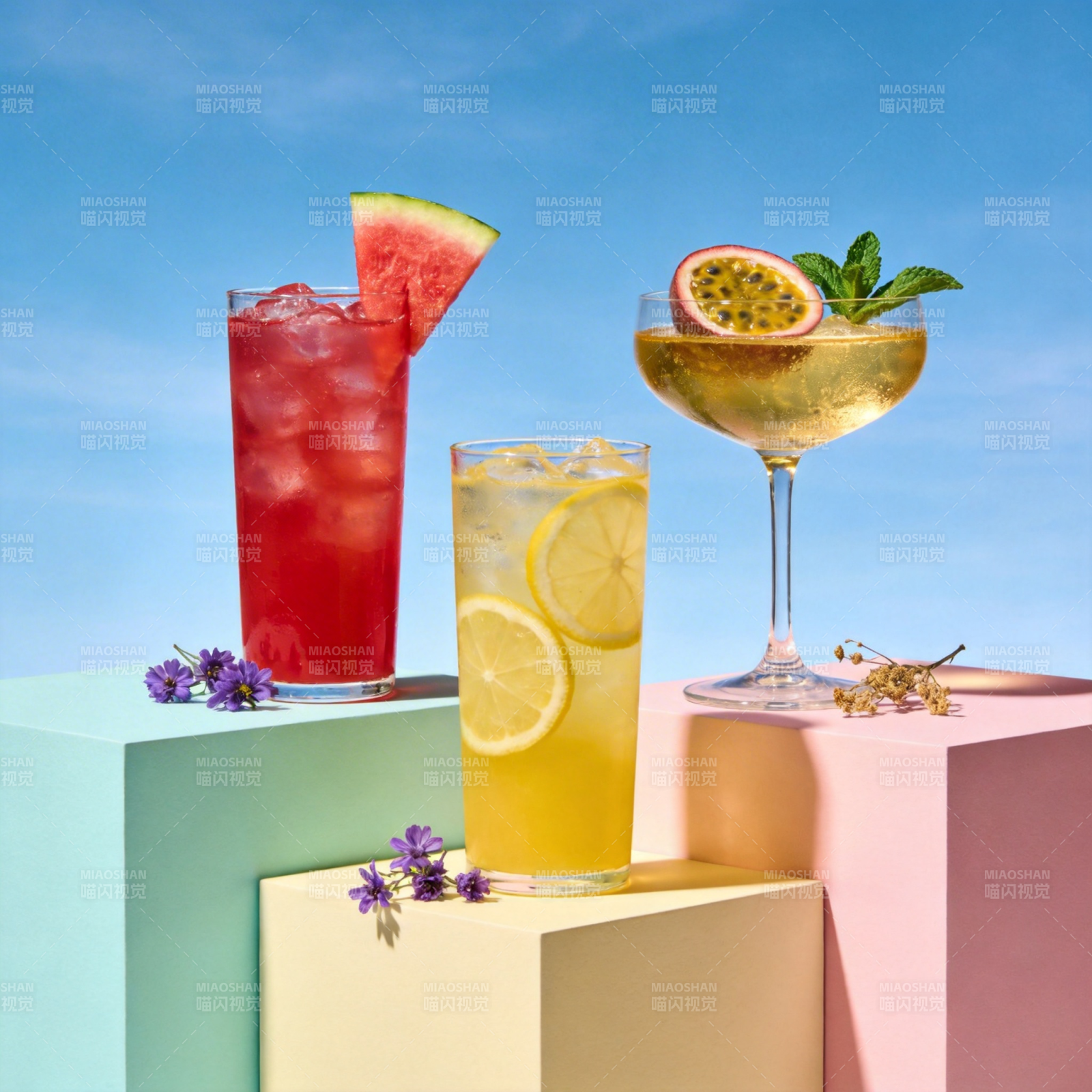 夏日缤纷饮品图片