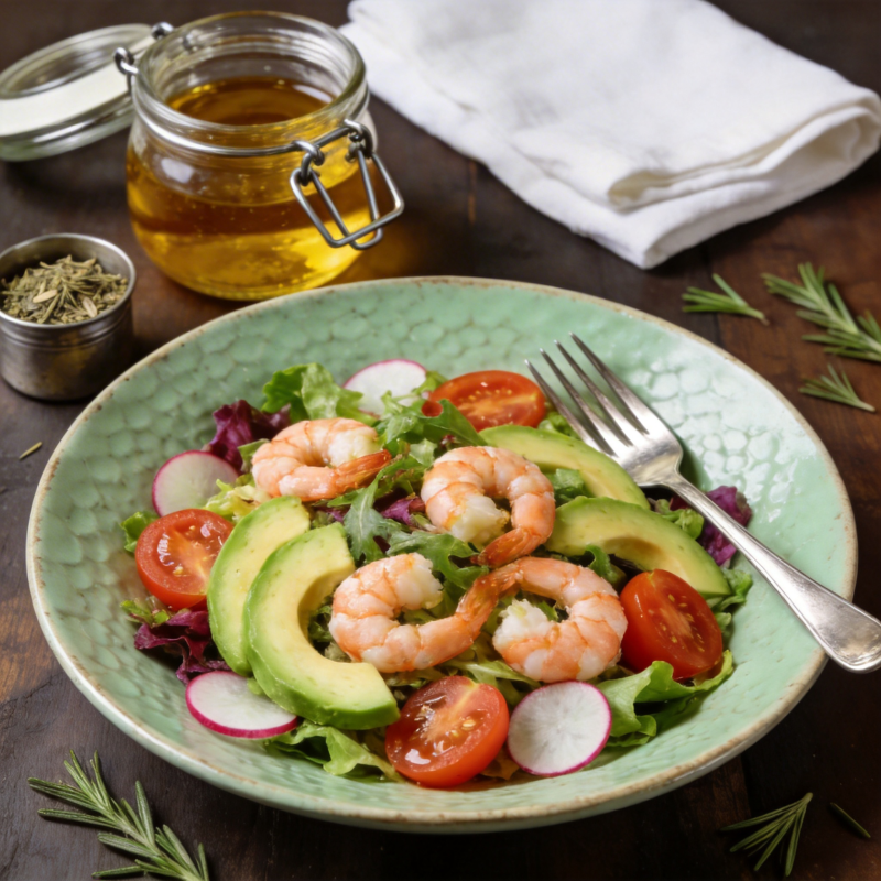 虾仁牛油果沙拉图片