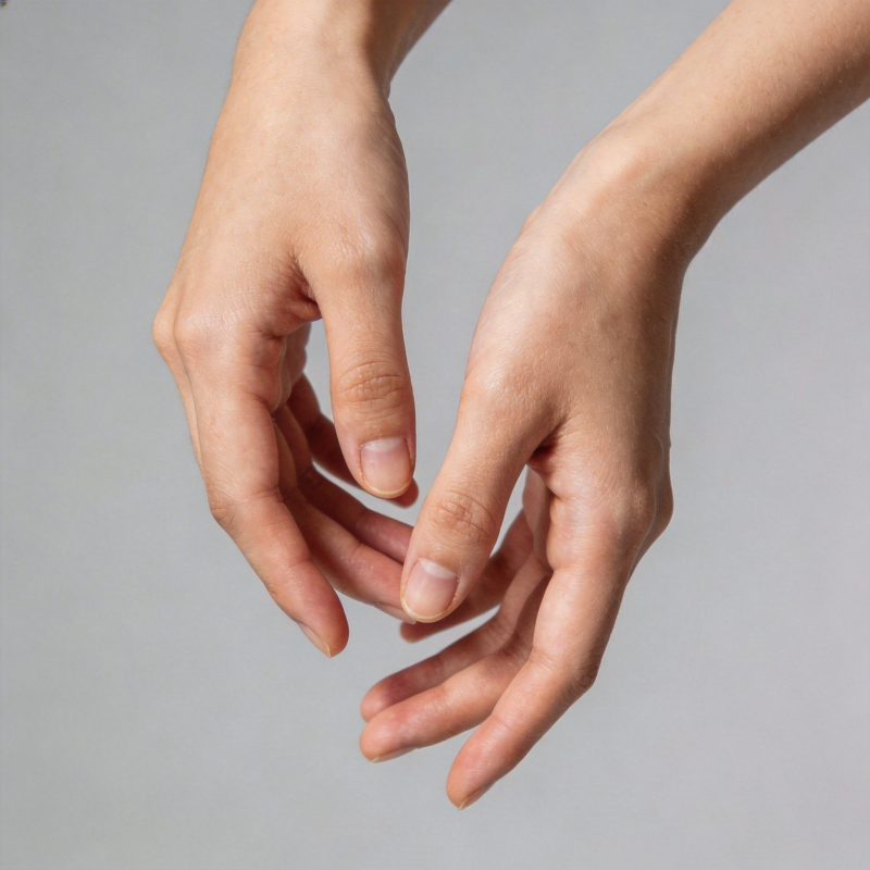 双手轻触 优雅自然图片