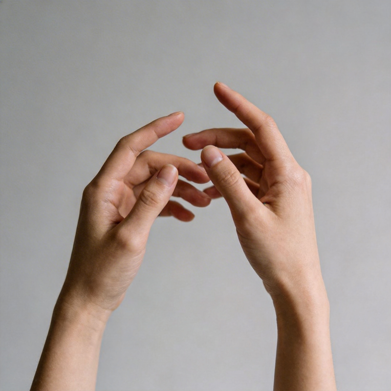 双手轻触 静谧之美图片