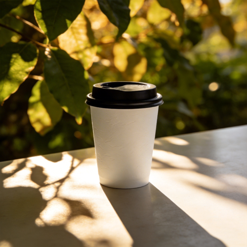 阳光下的咖啡杯图片