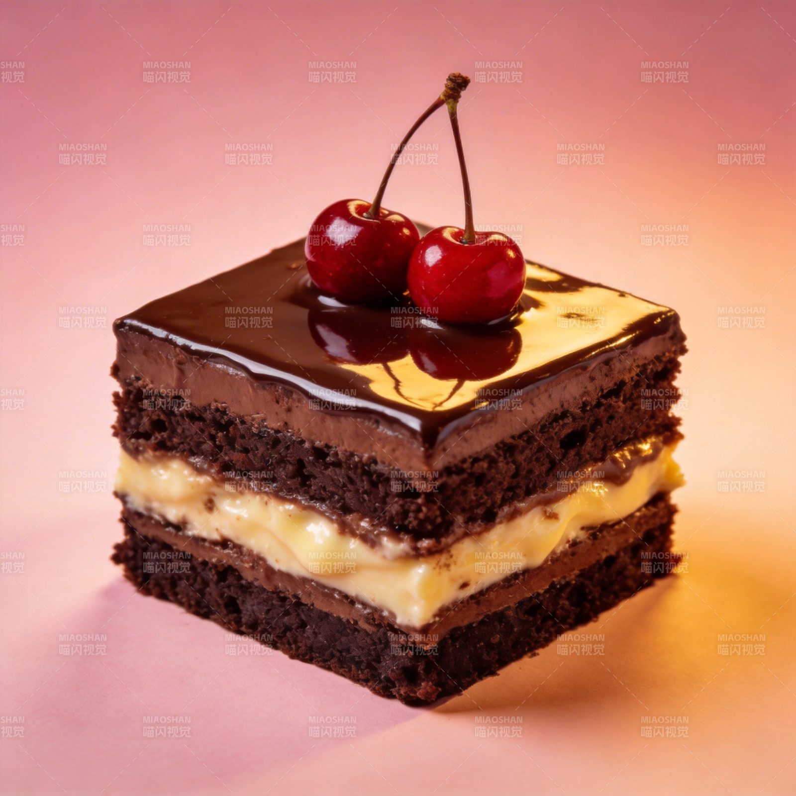 巧克力樱桃蛋糕图片