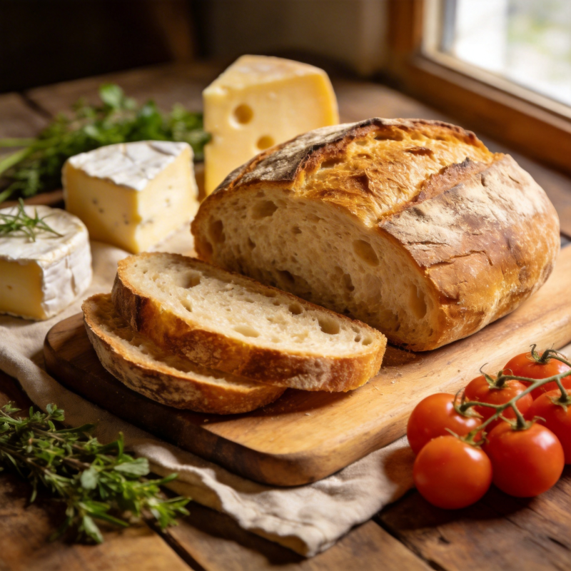 面包奶酪与番茄图片