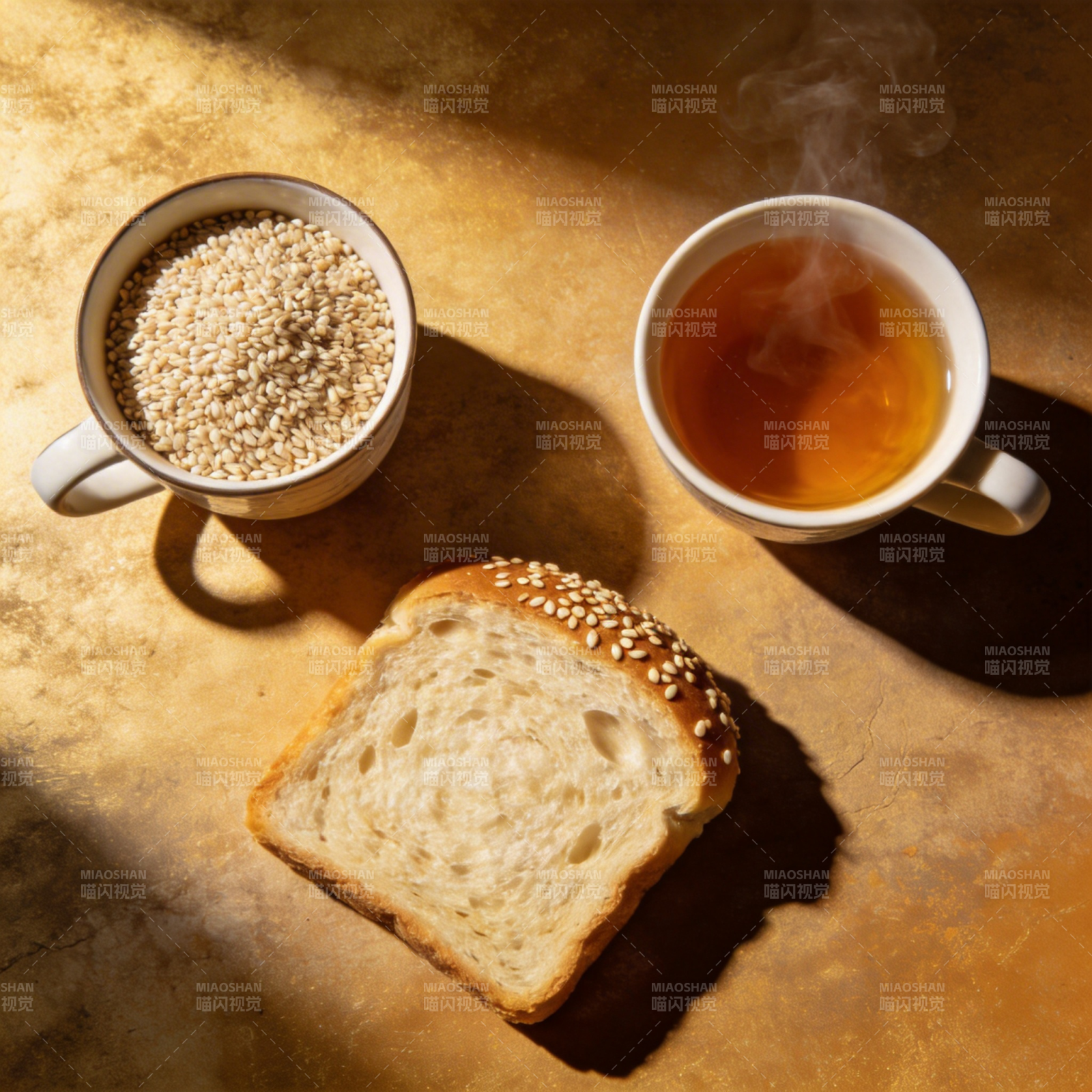 面包与茶的静谧时光图片