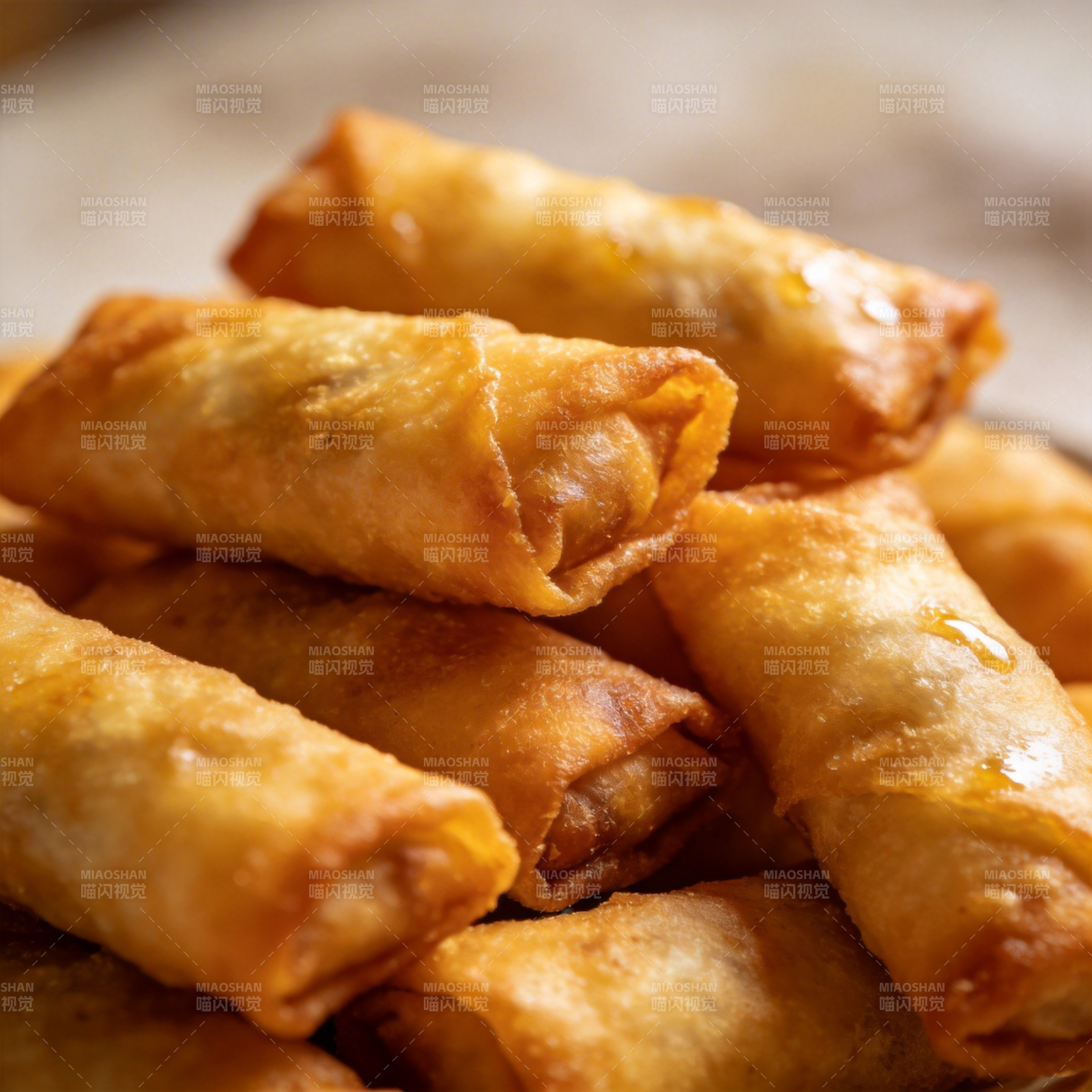 金黄酥脆春卷图片